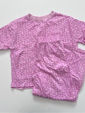 Hanna Andersson Pink Floral Two-Piece Set size 8